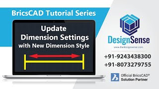 BricsCAD Tutorials How to Update Dimension Settings with New Style Properties in BricsCAD Software [upl. by Avictor]