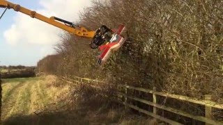 Saw blade hedge cutting with Bomford B8181 [upl. by Moncear701]