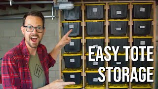 Super Easy DIY Tote Storage Rack  Free Plans [upl. by Noired689]