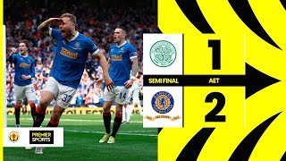 HIGHLIGHTS  Celtic 12 Rangers  Extratime winner sends Rangers to Scottish Cup final [upl. by Oinoitna]