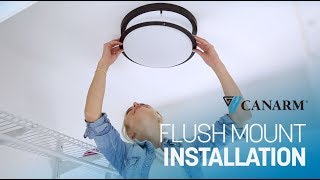 How to Install a Flush Mount Light  Canarm [upl. by Pavior98]