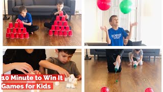 10 Minute to Win It Games For Kids  Fun Family Indoor Activities  Easy At Home Games for Kids [upl. by Nevaeh]