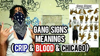 GANG SIGNS MEANINGS CRIP amp BLOOD amp CHICAGO [upl. by Grethel]