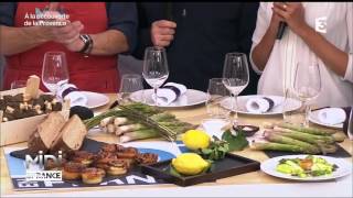 RECETTE  Asperges glacées aux sucs de citron de Menton coulis dolives noires et pistou [upl. by Tonie]