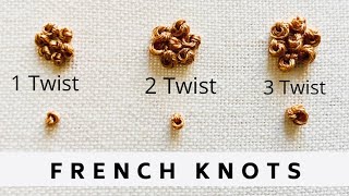 French Knot Tutorial  Easy Tutorial  Afeei  Videos [upl. by Sabelle]