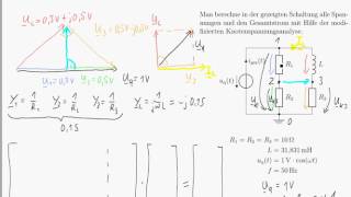 Modifizierte Knotenspannungsanalyse mit Spannungsquelle an einem Beispiel erklärt [upl. by Ardnahsal]