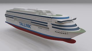 MS Silja Europa 3D Model Part1 [upl. by Eatnahc]