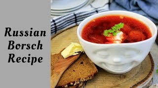 How to Make Authentic Ukranian Borscht Soup Beets and Potatoes Soup [upl. by Lennie]