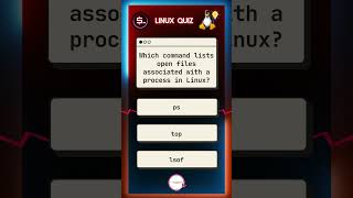 Which command lists open files associated with a process in Linux quiz learnlinux [upl. by Enimassej]