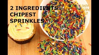 2 ingredients cheapest Sprinkles  Cake Sprinkles [upl. by Enaek]