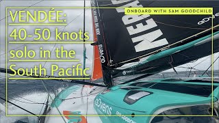 Vendée Globe 4050 knots in the South Pacific with Sam Goodchild  Yachting World [upl. by Phillips679]