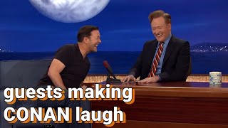 Guests making Conan laugh  COMPILATION [upl. by Zerimar]