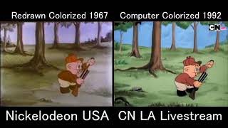 Porkys Hare Hunt  Redrawn and Computer Colorized Comparison [upl. by Berliner]