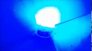 T986 LED LAMPEGGIANTE BLU EFFETTO ROTAZIONE VRX [upl. by Aidua746]