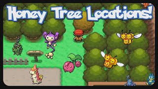 Honey Tree Locations in Pokemon DPPt amp Fastest Route [upl. by Nyrrek]