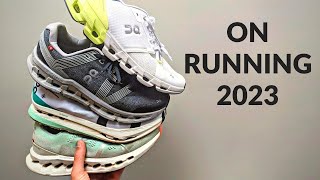 On Running Shoes Review  2023 Lineup  Cloud X3 Cloudsurfer Cloudmonster Cloudgo and more [upl. by Skees]