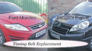 ford mondeopeugeot expert 2litre hdi timing belt replacement [upl. by Adlig]