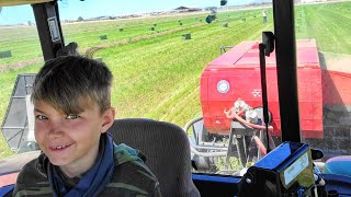 10 Year Old Baling Hay [upl. by Jorey]