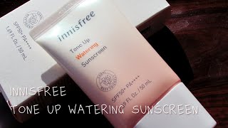 Innisfree Tone Up Watering Sunscreen Review [upl. by Liggett]