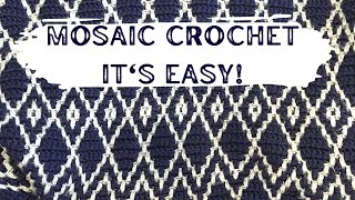 How to Crochet  Mosaic Style Tutorial and How to Read a Pattern [upl. by Yrneh558]