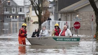 Spring flooding hits Quebec Ontario and New Brunswick [upl. by Jessamyn]