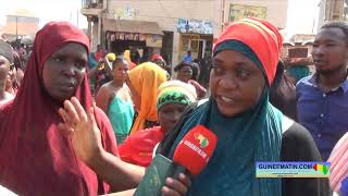 DarEs Salam Conakry  les femmes manifestent contre la fumée nocive de la décharge dordures [upl. by Ajnos994]