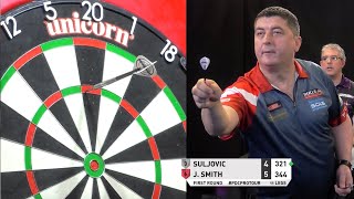 NINEDARTER Suljovic v JSmith  Players Championship 3 [upl. by Andrej]