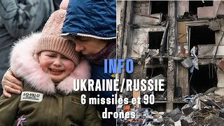 Attaque Massive en Ukraine  6 Missiles et 90 Drones Russes en Un Seul Jour [upl. by Bast889]