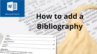 How to add a bibliography entry into a Microsoft Word document [upl. by Hawker]