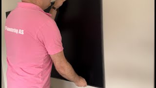 Wallmounting Samsung The frame 2023 in under 10 minutes [upl. by Anirtek231]