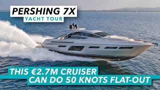 Pershing 7X yacht tour  This 32 million cruiser can do 50 knots flatout  Motor Boat amp Yachting [upl. by Ridglea]