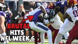 Biggest Hits and Tackles from NFL Week 6  BoneCrushing Moments [upl. by Orozco]