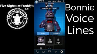 FNAF AR Bonnie Voice Lines [upl. by Barnabas]