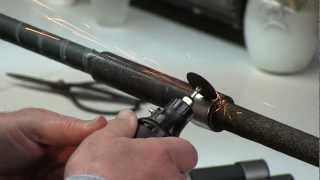 Replacing a reel seat on a finished surf rod with Lou Caruso [upl. by Starlin]