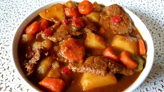 Beef stew with potatoes and carrots [upl. by Ingalls]