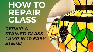 Vintage stained glass Lamp Repair [upl. by Buhler]