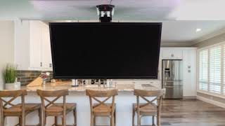 MOUNTEFD55 Electric flip down ceiling tv mount by VIVO [upl. by Retse]