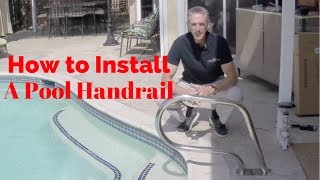 How to install a pool handrail [upl. by Ferdie]