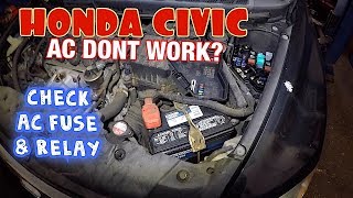 AC dont work on Honda Civic Check FUSE amp Relay [upl. by Nanah]