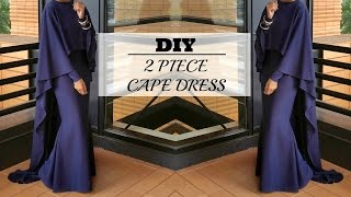 Nadira037  DIY  How to Make a Cape Maxi Dress [upl. by Arlo]