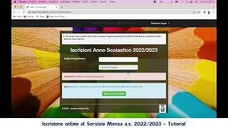 tutorial iscrizione mensa scolastica [upl. by Auka]