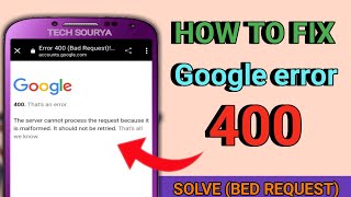 How to fix google error 400 Bad Request  Google error 400 Bad Request [upl. by Shirlie]