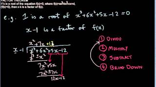 Factor Theorem and Synthetic Division of Polynomial Functions [upl. by Col763]