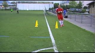 entrainement gardien but  exercice de base 5 goalkeeper portero training [upl. by Sillaw]