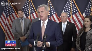 LIVE House Speaker McCarthy and GOP Leaders Hold Media Availability on Budget [upl. by Vaientina]