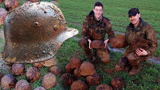 Metal Detecting WW2  SO MANY GERMAN HELMETS FOUND  HUGE WWII DUMP DISCOVERED   PART 7 [upl. by Balkin]