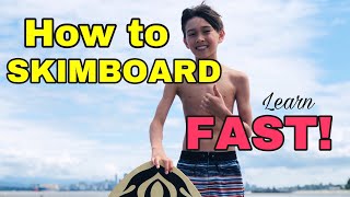 HOW TO SKIMBOARD at the beach  You can learn FAST BEGINNER EASY [upl. by Hteik]