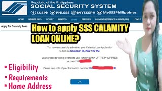 How to apply SSS CALAMITY LOAN ONLINE for BAGYONG PAENG [upl. by Esilahs]