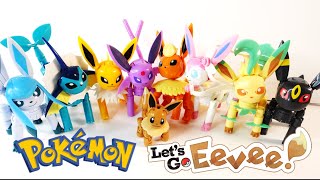 All Evolutions of Eevee  Pokemon Every Eevee Evolution Mega Construx [upl. by Buerger]