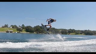 Wakeboarding Behind Yamaha AR195 [upl. by Gyasi]